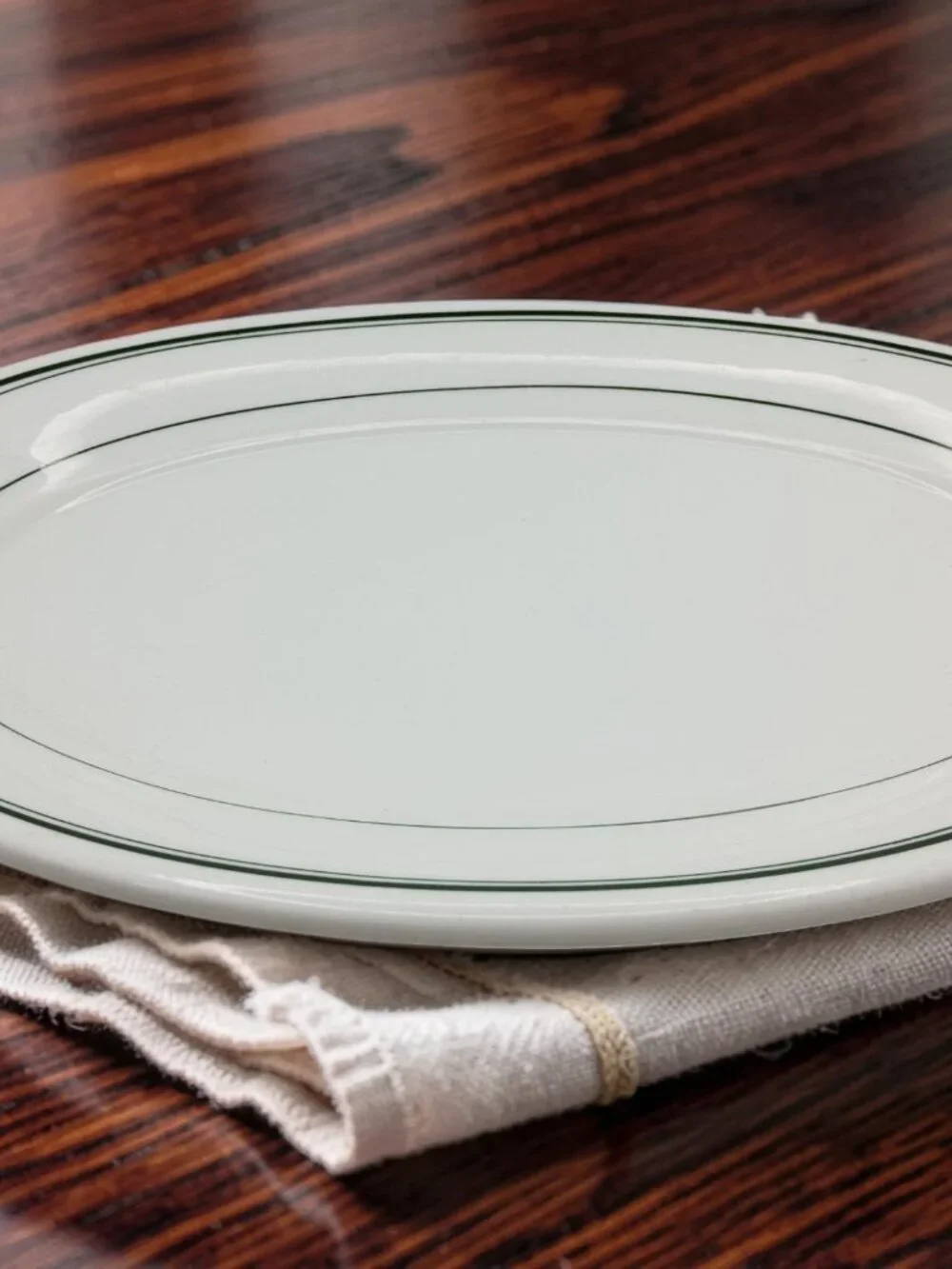 vintage homer laughlin best china green trim 12.25